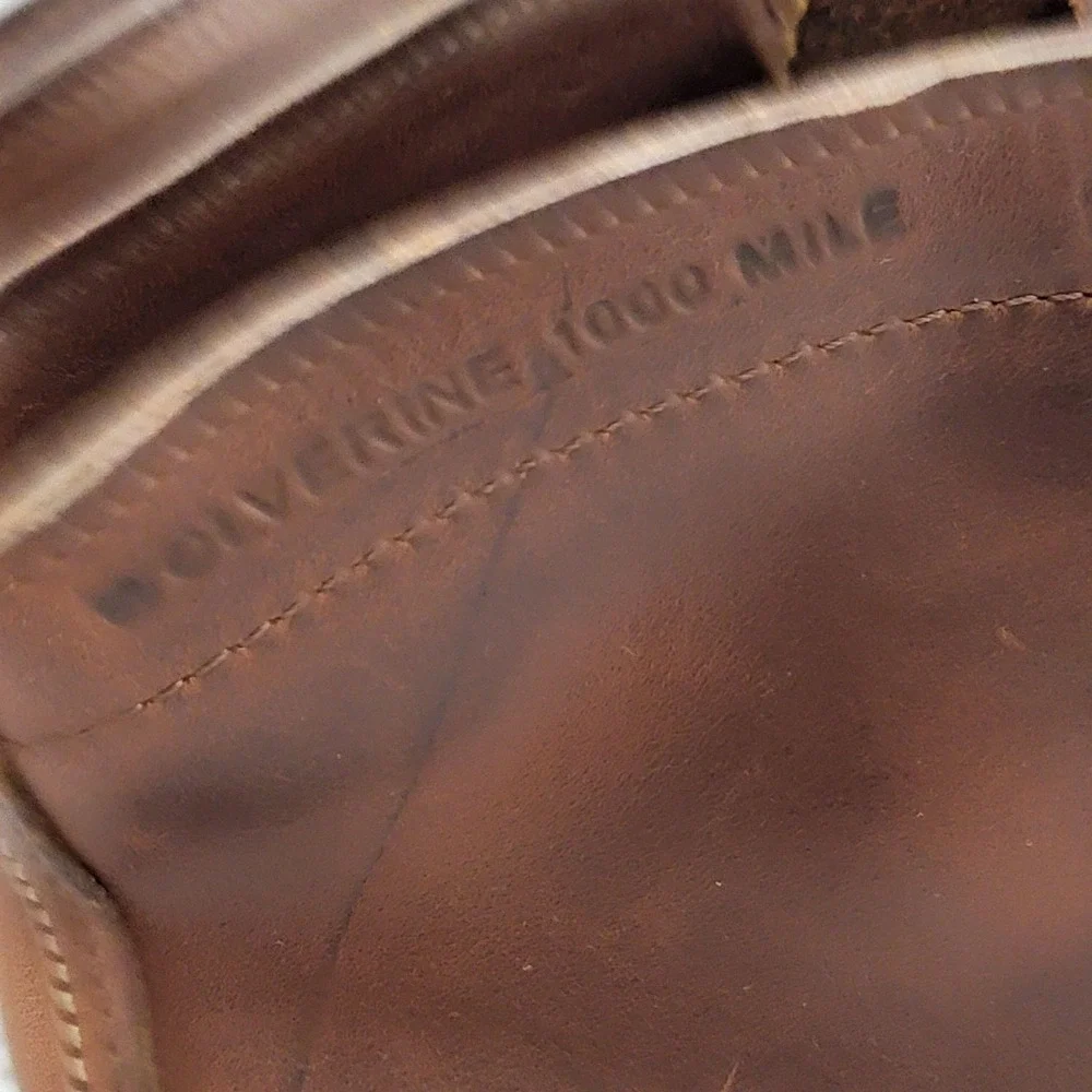 Wolverine 1000 Mile Plain Toe Classic Boots Mens 11 (EU 44) Brown Leather Laced